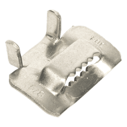 Hebilla de Acero Inoxidable / Tipo T / 5/8" / 100 Piezas / Compatible ADSS y Mini-ADSS