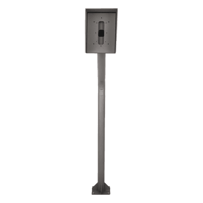 Poste Industrial para Portero IP / Altura Ajustable 1.21 m (3.97 ft) / Acero Calibre 11 / Pintura Electrostática Gris / Anclaje Incluido