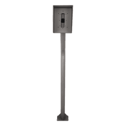 Poste Industrial para Portero IP / Altura Ajustable 1.21 m (3.97 ft) / Acero Calibre 11 / Pintura Electrostática Gris / Anclaje Incluido