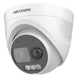 Cámara Turret TURBOHD / 2 Megapixel 1080p / Imagen a Color 24/7 / Luz Blanca 20 m (65.6 ft) / Sensor PIR 110° / Sirena 93.5 dB / Estrobo Rojo-Azul / IP67 / WDR 130 dB / Micrófono Integrado
