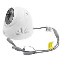 Cámara Turret TURBOHD / 2 Megapixel 1080p / Imagen a Color 24/7 / Luz Blanca 20 m (65.6 ft) / Sensor PIR 110° / Sirena 93.5 dB / Estrobo Rojo-Azul / IP67 / WDR 130 dB / Micrófono Integrado
