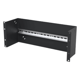 Riel DIN 35 mm / Soporte Rack 19" / 4U / Acero Resistente / Sujeción por Broche