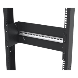 Riel DIN 35 mm / Soporte Rack 19" / 4U / Acero Resistente / Sujeción por Broche