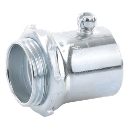 Conector para Tubo / 1" (25 mm) / Pared Delgada / Tornillo Americano / Galvanizado / Etiqueta Verde