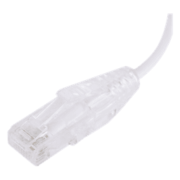 Cable de Parcheo Slim UTP Cat6 / 20 cm (0.66 ft) / 28 AWG / Blanco / RJ45