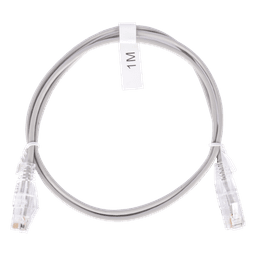 Cable de Parcheo Slim UTP Cat6 / 1 Metro (3.28 Pies) / 28 AWG / RJ45 Chapado en Oro / 10 Gbps