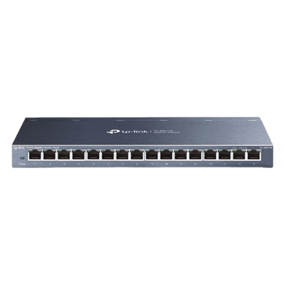 Switch / 16 Puertos Gigabit / 10/100/1000 Mbps / Fanless / Escritorio o Pared