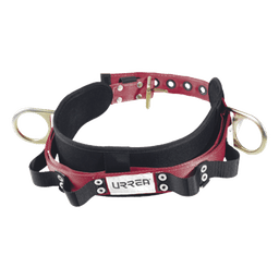 Cinturón de Seguridad para Liniero / Talla 36 / Neopreno Resistente / Nylon 4' Acolchonado / 2 Anillos Tipo D / 4 Compartimentos / ANSI A10.14 y Z359.1