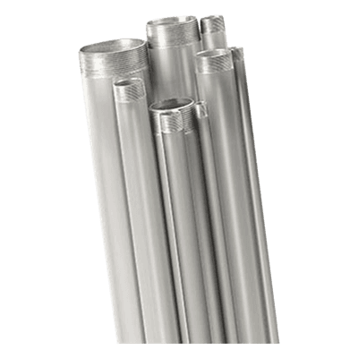 Tubo Conduit Rígido de Aluminio / 13 mm (1/2') / 3.05 m (10 ft) / Aluminio 6063 Sin Costura / UL-6A y ANSI C80.5 / Con Protector Plástico