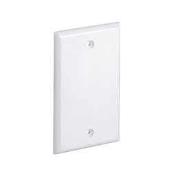 Placa de Pared Ciega / ABS / 69.8 x 114.4 mm / 2.75 x 4.5 in / Blanco Mate / Montaje Vertical