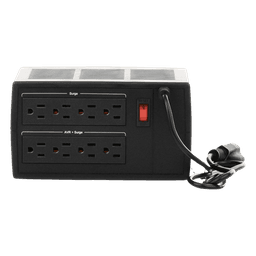 Regulador de Voltaje AVR / 1500 VA / 750 W / 8 Salidas NEMA 5-15R / Supresión de Picos 245 J / EMI/RFI / Diseño Compacto