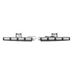 Luz de Visera LED / 32 LEDs de 3W / 22 Patrones Configurables / 96W / 12 VCC / Interior Rojo/Azul