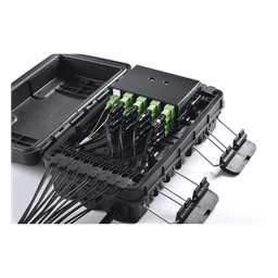 Caja de Distribución de Fibra Óptica / 24 Empalmes / 16 Puertos SC/APC Simplex / IP65 / 16 Salidas Drop