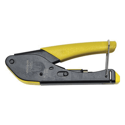 Pinza de Compresión para Conector F / Cables RG59 y RG6/6Q / Acero Antioxidante / Mango con Seguro / 5.59' (1700 mm) de Longitud