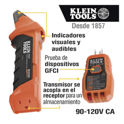 Detector Digital de Cortacircuitos / 90-120 Vca / Probador GFCI Integrado / Indicación Visual y Audible