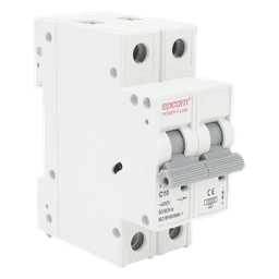 Interruptor Térmico 2P / 10 A / 415 Vca / 6.10 kA / IP20 / Riel DIN / Fotovoltaico AC