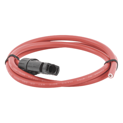 Cable Fotovoltaico / 1 m (3.28 ft) / 10 AWG / MC4-M / Rojo