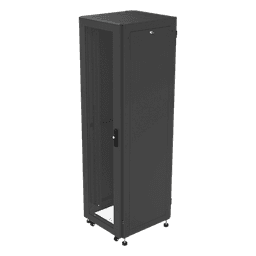 Gabinete Rack 19" / 42UR / 600 x 600 mm / Puerta Seguridad 3 Puntos / Cristal Templado / Laterales Desmontables