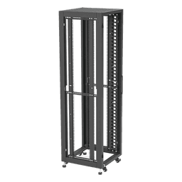 Gabinete Rack 19" / 42UR / 600 x 600 mm / Puerta Seguridad 3 Puntos / Cristal Templado / Laterales Desmontables