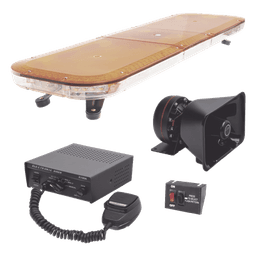 Kit de Señalización LED / Barra 64 LEDs Hyperlux / 13 Patrones Programables / Sirena 100W / Bocina 100W 8 Ohm / Controlador SW99
