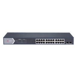 Switch PoE+ Administrable / 24 Puertos Gigabit / 2 Puertos SFP / PoE Extendido 250 m (820.2 ft) / 370 W / 56 Gbps
