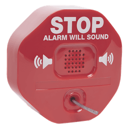 Alarma de Extintor Inalámbrica / Sirena 95/105 dB / Señal Visual Disuasoria / Alimentación 9V o 12-24V DC / Transmisión Inalámbrica a Receptor