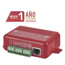 Comunicador Dual para Panel de Incendio / 4G LTE-M + Ethernet / 4 Entradas Contact-ID / 2 Salidas de Voltaje / UL 864 / CSFM 7300