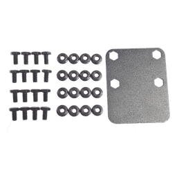 Juego de Ruedas para Gabinete / 4 Unidades / 2 con Freno y 2 Libres / Terminación Acero Inoxidable / Compatible Gabinetes R2