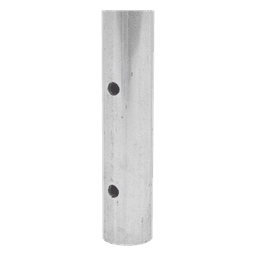 Poste de Esquina para Cerca Electrificada / Tubo Galvanizado Cal. 18 / 1" Diámetro / 0.8 m (2.6 ft) Alto / 3 Aisladores / Fijación en Concreto