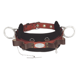 Cinturón de Liniero / Poliéster / 2 Anillos Tipo D / Talla 48 / Portaherramientas de Cuero / Normas OSHA y NMX