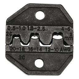 Matriz Ponchadora / Terminales sin Aislamiento o de Cilindro Abierto / 10-20 AWG / 64 g / Compatible con Pinza VDV200-010