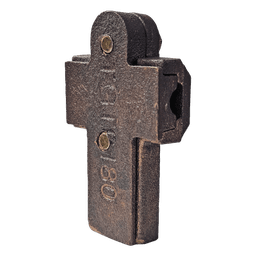Conector Tipo T Mecánico / Bronce / Calibre 1/0 a 4/0 AWG / 2 Tornillos Hexagonales 5/16' x 3/4' / 70 g / Compatible Franklin y Faraday