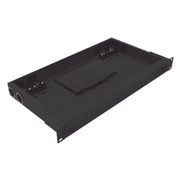 Distribuidor de Fibra Óptica / 19 Pulgadas / 1UR / 24 Fibras / 4 Placas Acopladoras / 1.58 x 0.14 x 0.84 pies