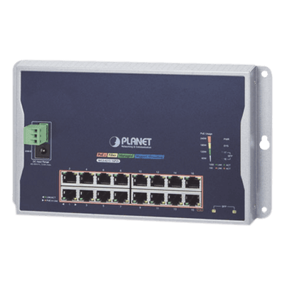 Switch PoE+ Industrial / 16 Puertos Gigabit / 2 SFP / 240 W / IP40 / -10 a 60 °C