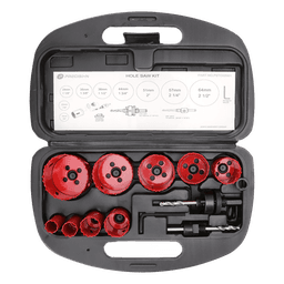 Juego de Brocas Sierra / 9 Piezas / 3/4" a 2-1/2" / Bi-Metal HSS / Profundidad 40 mm / Estuche PVC