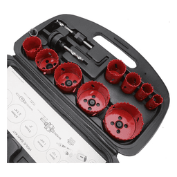 Juego de Brocas Sierra / 9 Piezas / 3/4" a 2-1/2" / Bi-Metal HSS / Profundidad 40 mm / Estuche PVC
