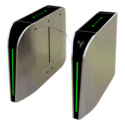 Torniquete de Barrera Flap / Un Solo Carril / 30 Personas por Minuto / Apertura 1 s / Acero Inoxidable / Indicadores LED / Alarma por Acceso Denegado