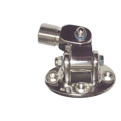 Montaje Rotativo / Acero Inoxidable / Base Ovalada / Rosca 1"-14 Macho / 4 Orificios 5/16" / 3" x 1 1/2" (76.2 mm x 38.1 mm) entre Centros