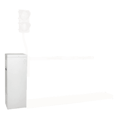 Barrera Vehicular / Uso Continuo / Motor 1/2 HP / Brazo 4 m (13.1 ft) / 115 VAC / 5.4 A / Dimensiones Compactas