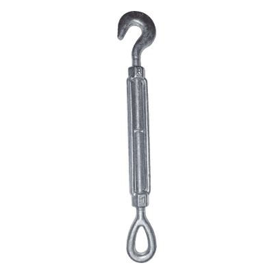 Tensor de Acero Forjado / 1/2 in / Carrera 6 in / Ojo-Gancho / Galvanizado Inmersión en Caliente / Carga 1500 lbs