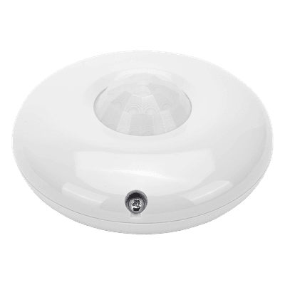 Sensor PIR de Techo / Cobertura 360° / Alcance 12 m (39.4 ft) / 172 Zonas de Detección / Montaje 2.4 a 4 m (7.9 a 13.1 ft) / Interior