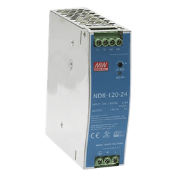 Fuente de Poder para Riel DIN / 120W / Salida 24Vcc 5A / Entrada Universal 90-264Vca / Eficiencia 88%