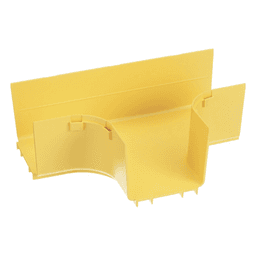 Accesorio en T Horizontal / Ángulos 90° / Radio de Curvatura 50.8 mm / Para Canaleta 4x4 / Color Amarillo