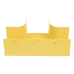 Accesorio en T Horizontal / Ángulos 90° / Radio de Curvatura 50.8 mm / Para Canaleta 4x4 / Color Amarillo
