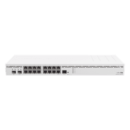 Cloud Core Router / 16 Puertos Gigabit / 2 SFP+ 10G / CPU 4 Núcleos 1.7 GHz / 4 GB DDR4 / Dual PSU