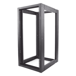 Rack 19" de 4 Postes / 24 Unidades / Profundidad Ajustable 610-940 mm / Capacidad 400 kg / Acero Calibre 16
