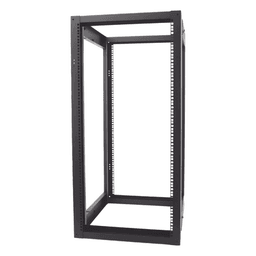 Rack 19" de 4 Postes / 24 Unidades / Profundidad Ajustable 610-940 mm / Capacidad 400 kg / Acero Calibre 16