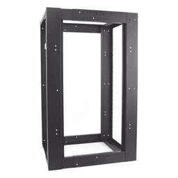 Rack 19" de 4 Postes / 24 Unidades / Profundidad Ajustable 610-940 mm / Capacidad 400 kg / Acero Calibre 16