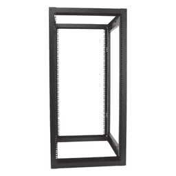 Rack 19" de 4 Postes / 24 Unidades / Profundidad Ajustable 610-940 mm / Capacidad 400 kg / Acero Calibre 16