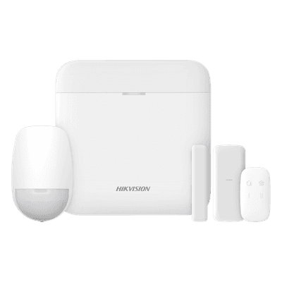 Kit de Alarma Inalámbrico / 48 Zonas / Sensor PIR 15 m (49.2 ft) / Contacto Magnético Slim / Control Remoto / Batería de Respaldo 12 h / Comunicación 433 MHz
